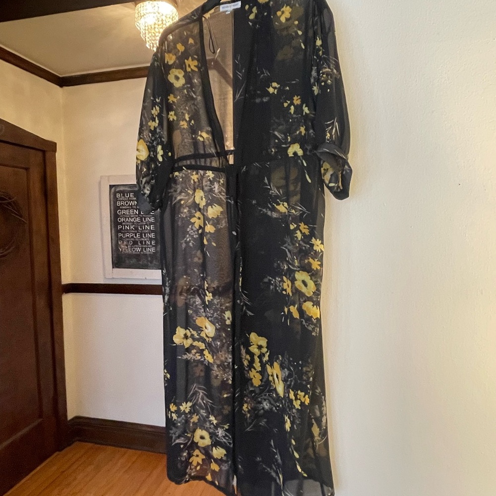 Floral Sheer Kimono Duster